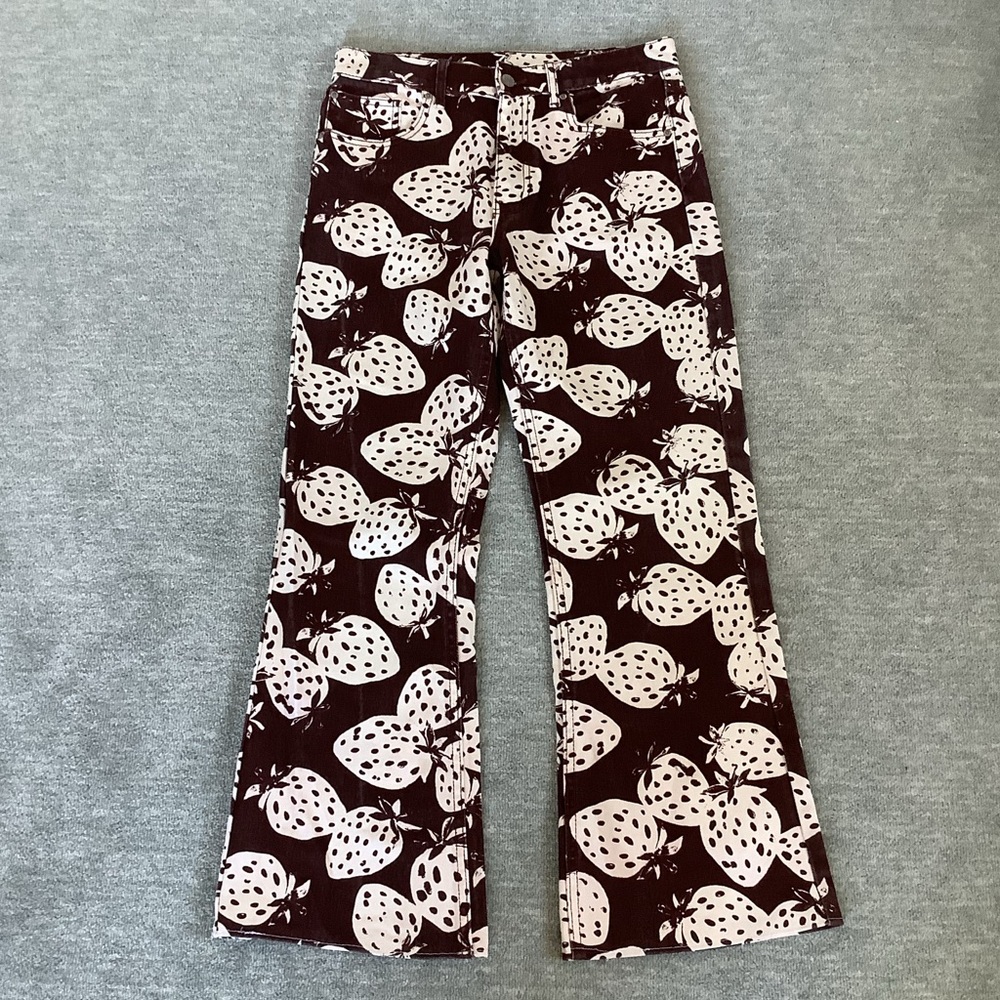 BDG Urban Outfitters Brown/Cream Strawberry Print Jeans Sz. 27